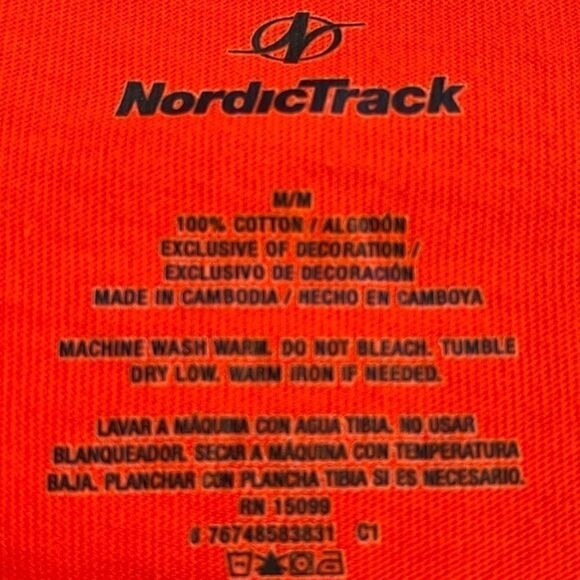 Medium Nordic Track Bright Orange SS Shirt - Picture 2 of 4